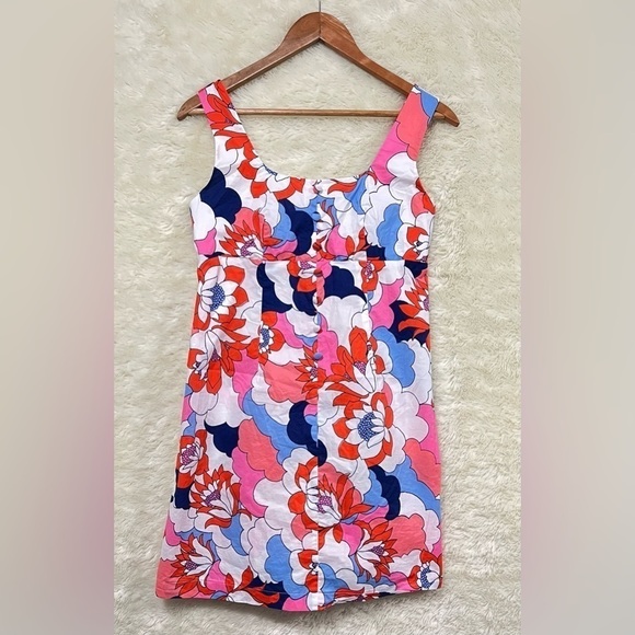 Modcloth x Barbie Retro Repercussions Babydoll Dress in Barbie Cloud Floral - Picture 4 of 10